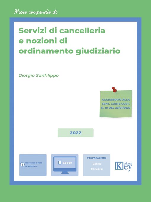 Title details for Servizi di cancelleria e nozioni di ordinamento giudiziario by Giorgio Ariele Sanfilippo - Wait list